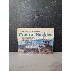 National Geographic August 1984 Map The Making of America Central Rockies